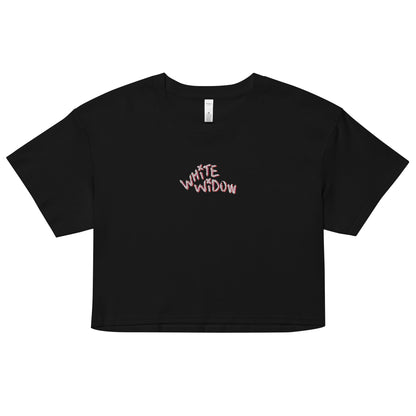 White Widow - Embroidered Crop Top