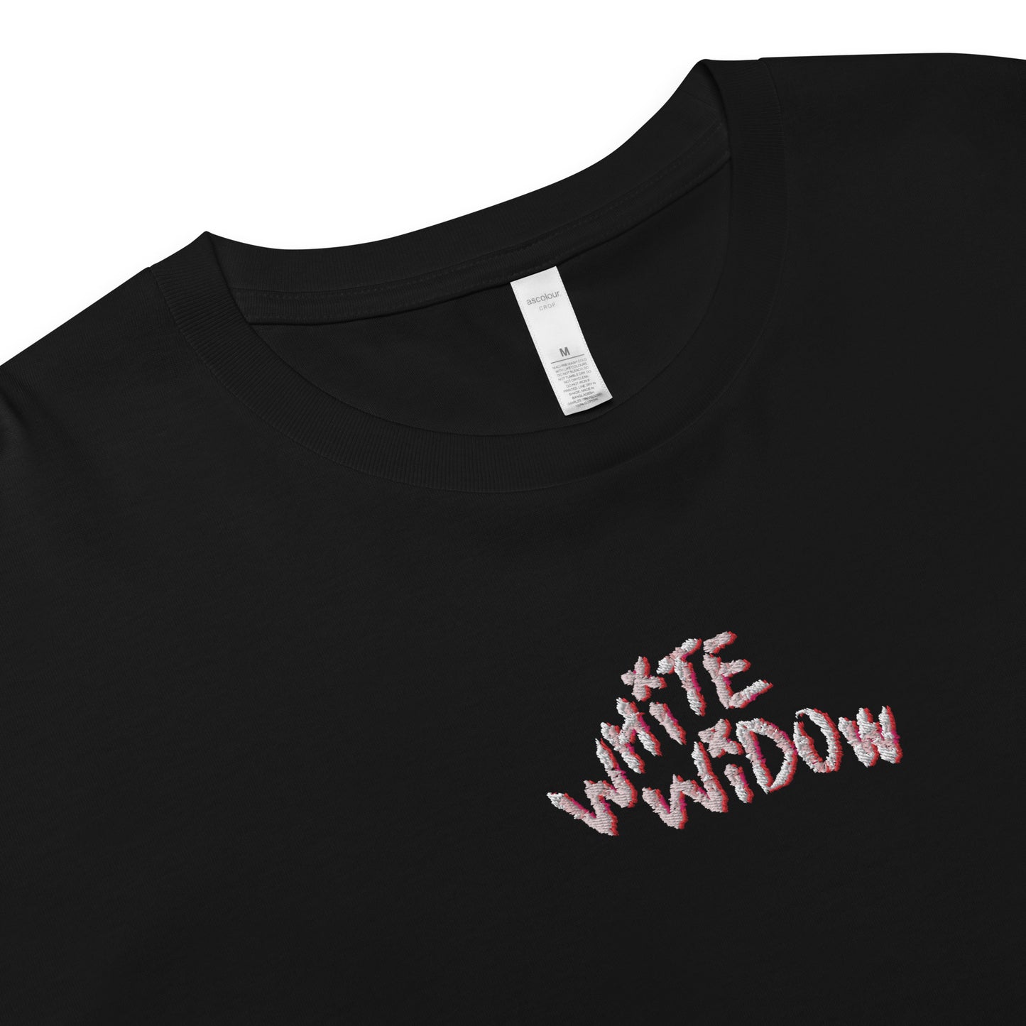 White Widow - Embroidered Crop Top